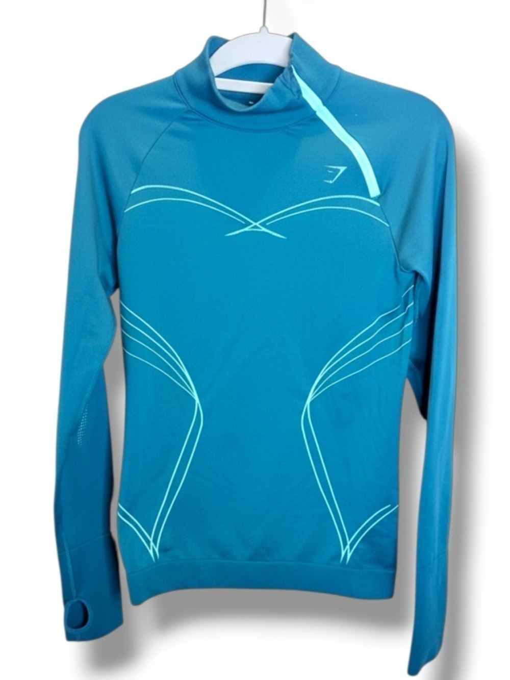 Gymshark Apex Seamless Pullover Teal Small